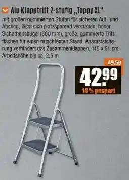 V Baumarkt KRAUSE Alu Klapptritt 2-stufig,,Toppy XL" Angebot