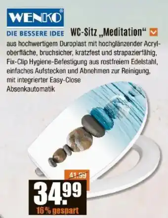 V Baumarkt WENKO WC-Sitz ,,Meditation" Angebot