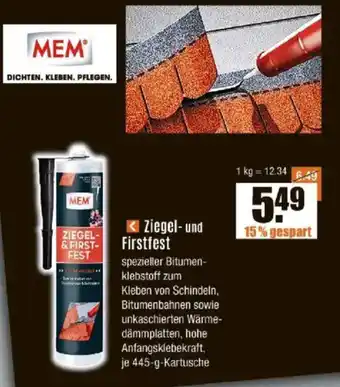 V Baumarkt MEM Ziegel- und Firstfest Angebot