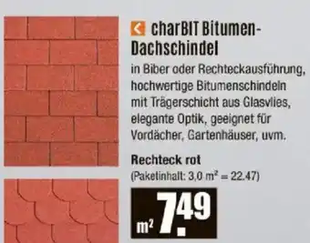 V Baumarkt charBIT Bitumen- Dachschindel Angebot