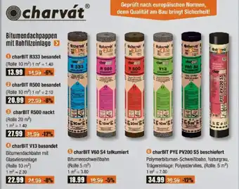 V Baumarkt charvát Bitumendachpappen mit Rohfilzeinlage Angebot