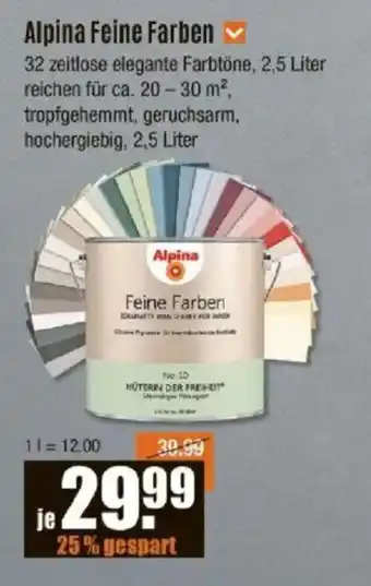 V Baumarkt Alpina Feine Farben Angebot