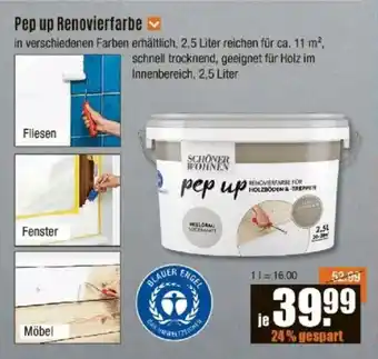 V Baumarkt SCHÖNER WOHNEN Pep up Renovierfarbe Angebot