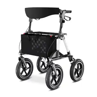 Netto Marken-Discount aktivshop Rollator faltbar und leicht mit Sitz, Outdoor Rollator mit Luftbereifung Angebot