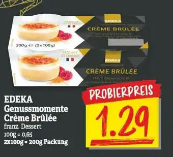 NP Discount Edeka Genussmomente Crème Brûllée 2x100g Angebot