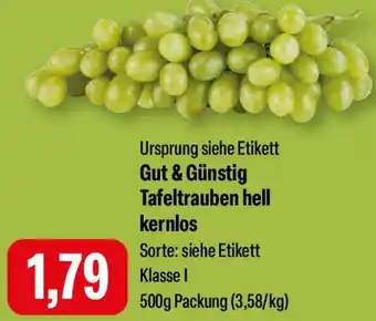 Feneberg Gut & Günstig Tafeltrauben hell kernlos Angebot