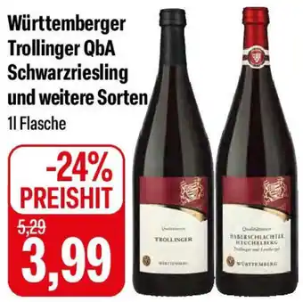 Feneberg Württemberger Trollinger QbA Schwarzriesling und weitere Sorten Angebot