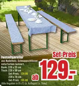 B1 Discount Baumarkt Festzeltgarnitur Angebot