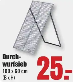 B1 Discount Baumarkt Durchwurfsieb Angebot