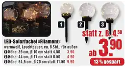 B1 Discount Baumarkt LED-Solarfackel Filament Angebot