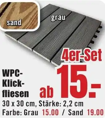 B1 Discount Baumarkt WPC-Klickfliesen Angebot