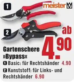 B1 Discount Baumarkt Meister Gartenschere Bypass Angebot