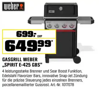 OBI GASGRILL WEBER ,,SPIRIT E-425 GBS" Angebot