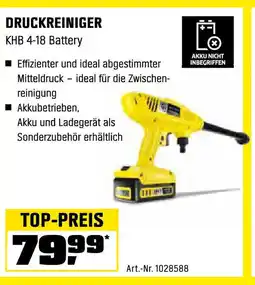 OBI KÄRCHER DRUCKREINIGER KHB 4-18 Battery Angebot