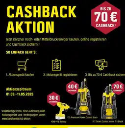 OBI KÄRCHER CASHBACK AKTION Angebot