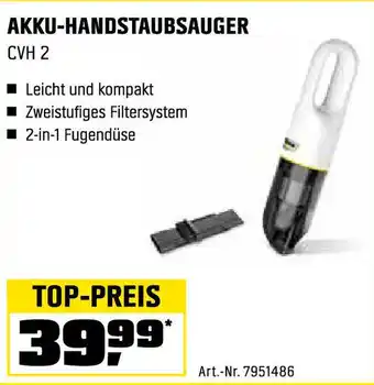 OBI KÄRCHER AKKU-HANDSTAUBSAUGER CVH 2 Angebot