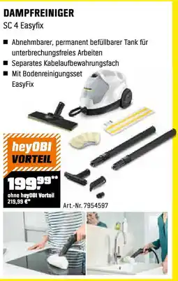 OBI KÄRCHER DAMPFREINIGER SC 4 Easyfix Angebot