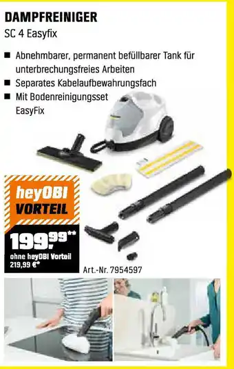 OBI KÄRCHER DAMPFREINIGER SC 4 Easyfix Angebot