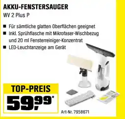 OBI KÄRCHER AKKU-FENSTERSAUGER WV 2 Plus P Angebot