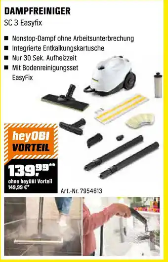 OBI KÄRCHER DAMPFREINIGER SC 3 Easyfix Angebot