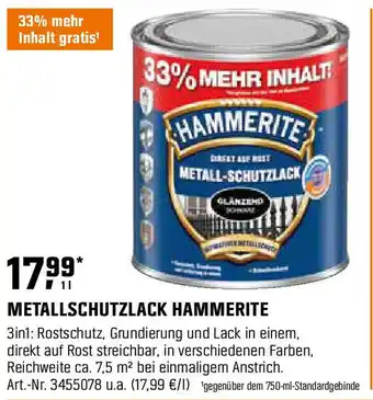 OBI METALLSCHUTZLACK HAMMERITE Angebot