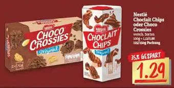 NP Discount Nestlé Choclait Chips oder Choco Crossies 115/150g Angebot