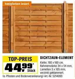 OBI DICHTZAUN-ELEMENT Angebot