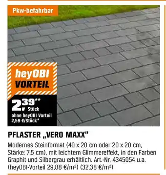 OBI PFLASTER,,VERO MAXX" Angebot