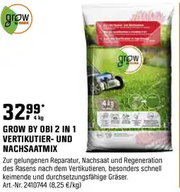 OBI GROW BY OBI 2 IN 1 VERTIKUTIER- UND NACHSAATMIX Angebot