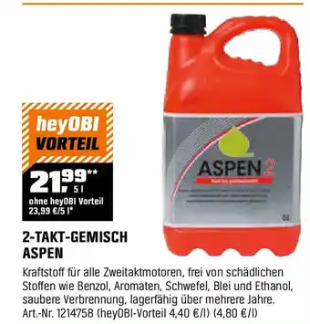 OBI ASPEN 2-TAKT-GEMISCH Angebot