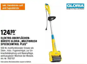 OBI ELEKTRO-OBERFLÄCHEN- BÜRSTE GLORIA,,MULTIBRUSH SPEEDCONTROL PLUS" Angebot