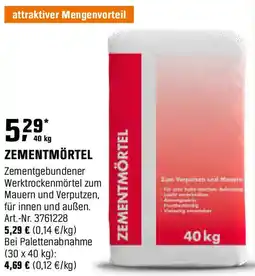 OBI ZEMENTMÖRTEL Angebot