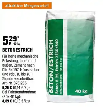 OBI BETONESTRICH Angebot