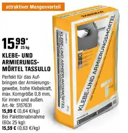 OBI KLEBE- UND ARMIERUNGS- MÖRTEL TASSULLO Angebot