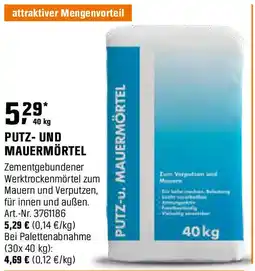 OBI PUTZ- UND MAUERMÖRTEL Angebot