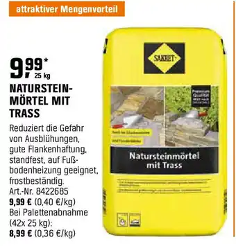 OBI SAKRET NATURSTEIN- MÖRTEL MIT TRASS Angebot