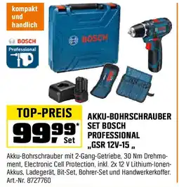 OBI AKKU-BOHRSCHRAUBER SET BOSCH PROFESSIONAL ,,GSR 12V-15,, Angebot