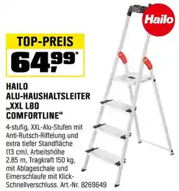 OBI HAILO ALU-HAUSHALTSLEITER ,,XXL L80 COMFORTLINE" Angebot