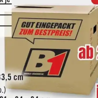 B1 Discount Baumarkt B1 Umzugskarton Angebot