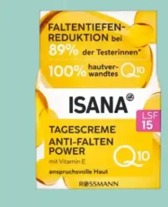 Rossmann Isana Q10 Anti-Falten Tagescreme Angebot