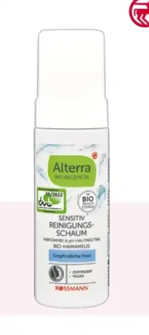 Rossmann Alterra Sensitiv Reinigungsschaum Bio-Hamamelis Angebot