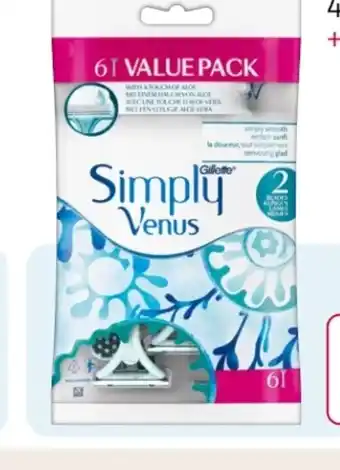 Rossmann Gillette Simply Venus 2 Einwegrasierer Angebot