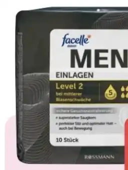 Rossmann Facelle Diskret Men Hygiene-Einlagen Level 2 Angebot