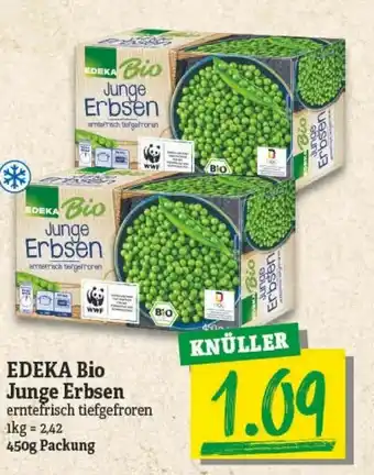 NP Discount Edeka Bio Junge Erbsen 450g Angebot