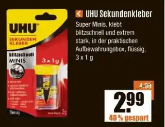 V Baumarkt UHU Sekundenkleber Angebot