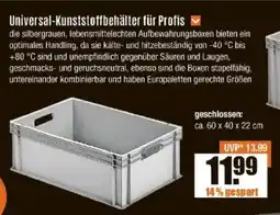 V Baumarkt ALUTEC Universal-Kunststoffbehälter für Profis Angebot