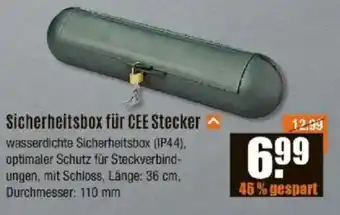 V Baumarkt Sicherheitsbox für CEE Stecker Angebot