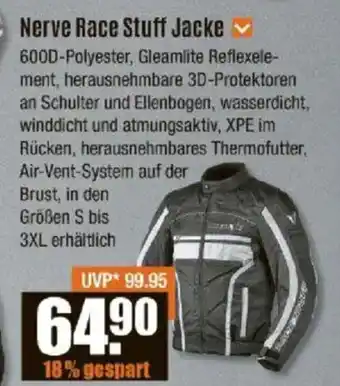 V Baumarkt Nerve Race Stuff Jacke Angebot