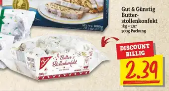 NP Discount Gut & Günstig Butterstollenkonfekt 300g Angebot