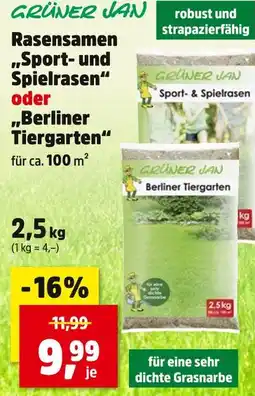 Thomas Philipps Grüner jan rasensamen sport- und spielrasen oder berliner tiergarten Angebot